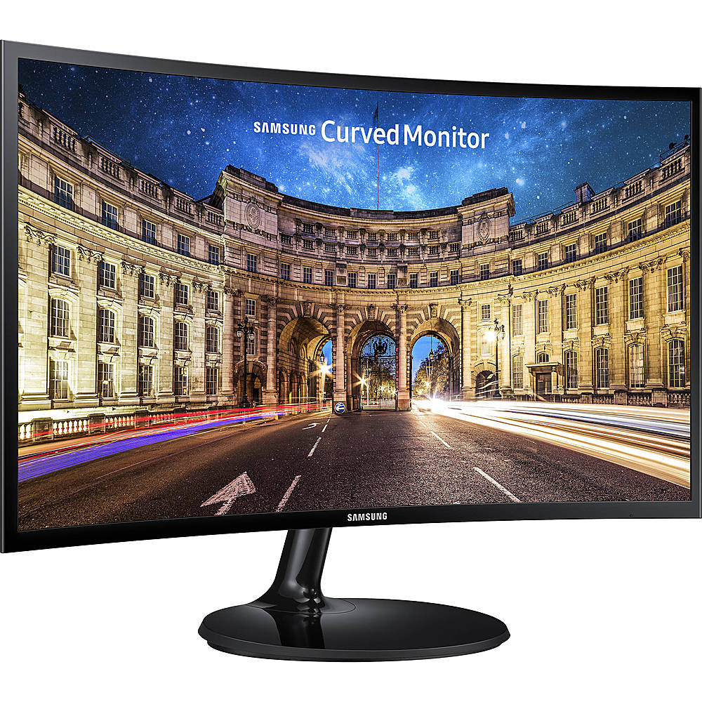 Samsung - 27" Curved 390 Series Business Monitor - Black LC27F390FHNXZA