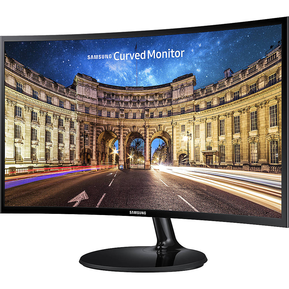 Samsung - 27" Curved 390 Series Business Monitor - Black LC27F390FHNXZA