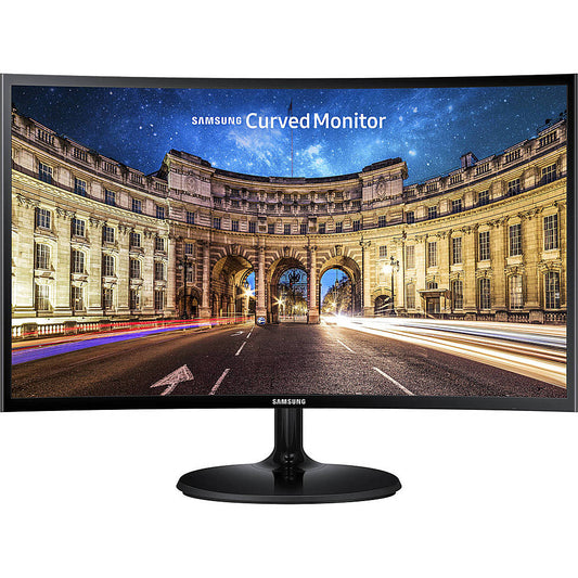 Samsung - 27" Curved 390 Series Business Monitor - Black LC27F390FHNXZA